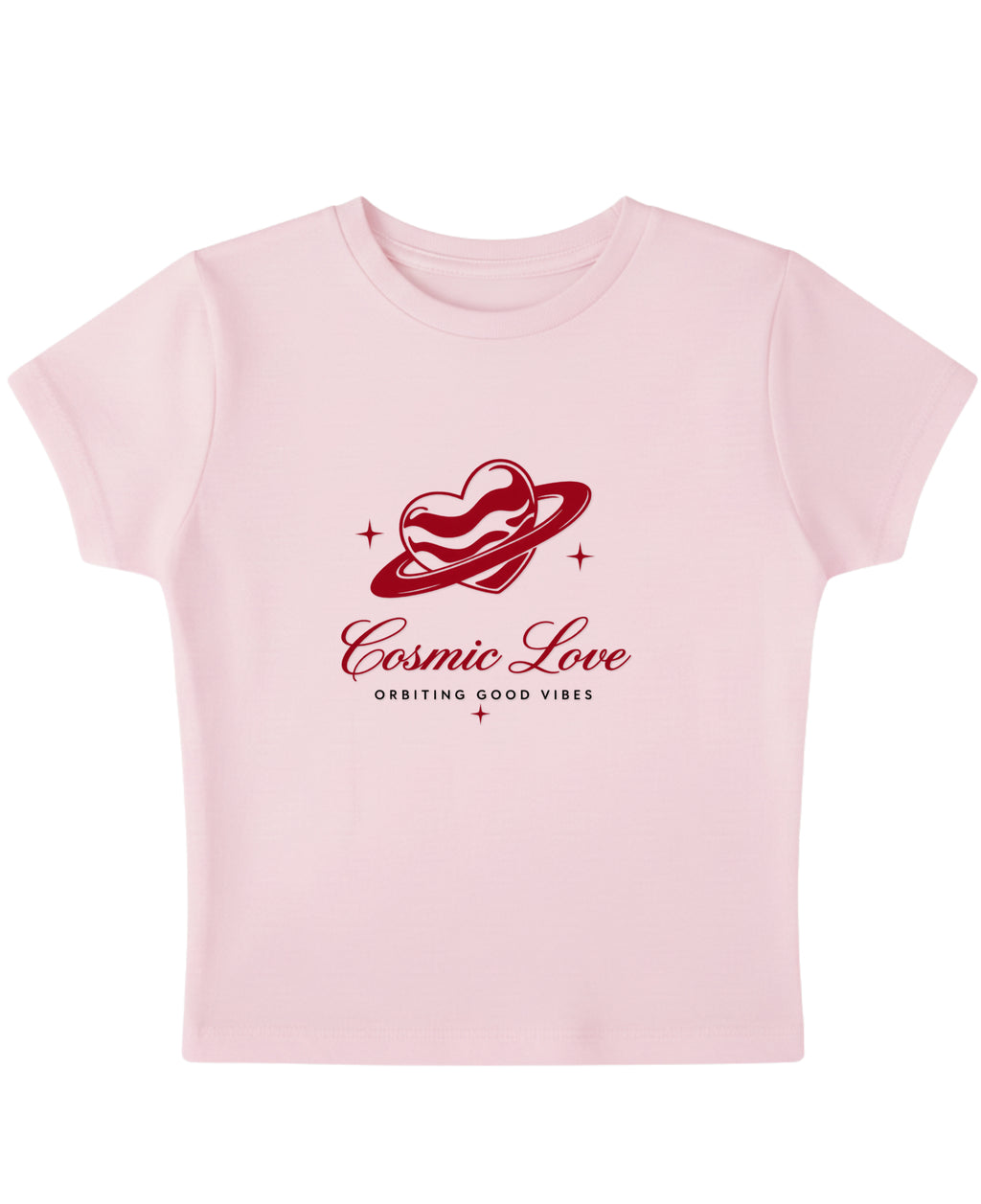 Baby Pink Baby Tee Front Design