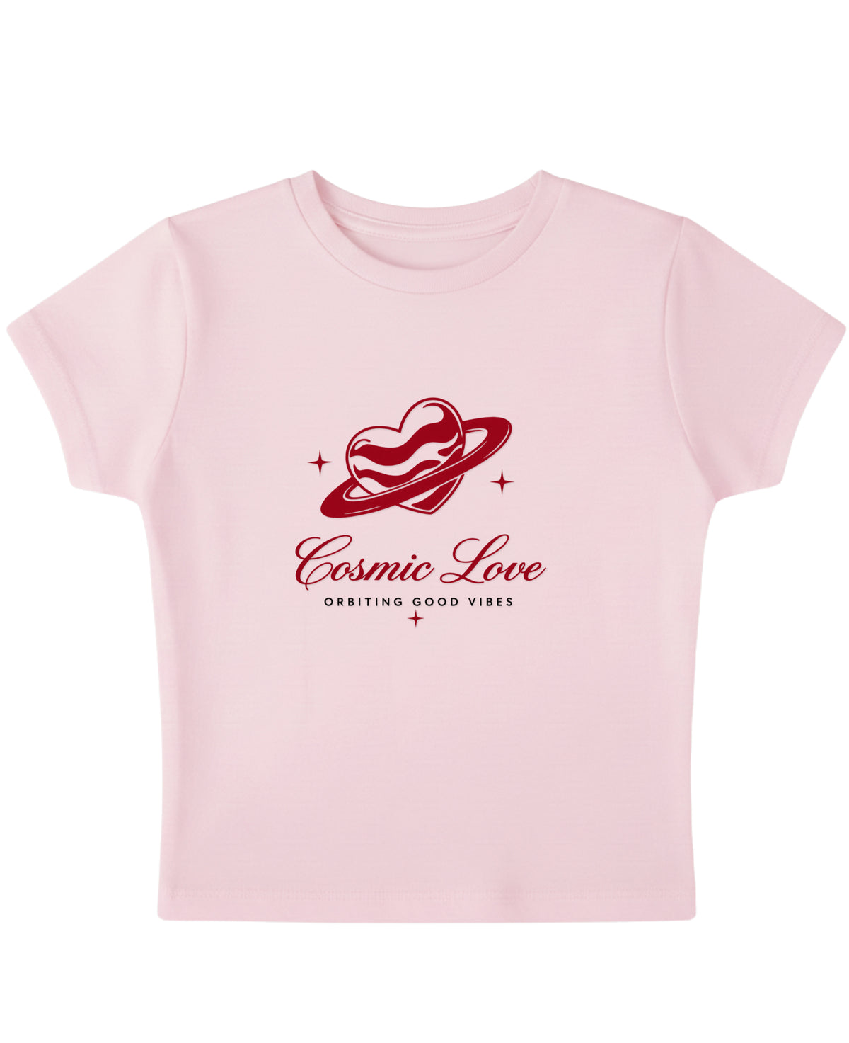 Baby Pink Baby Tee Front Design