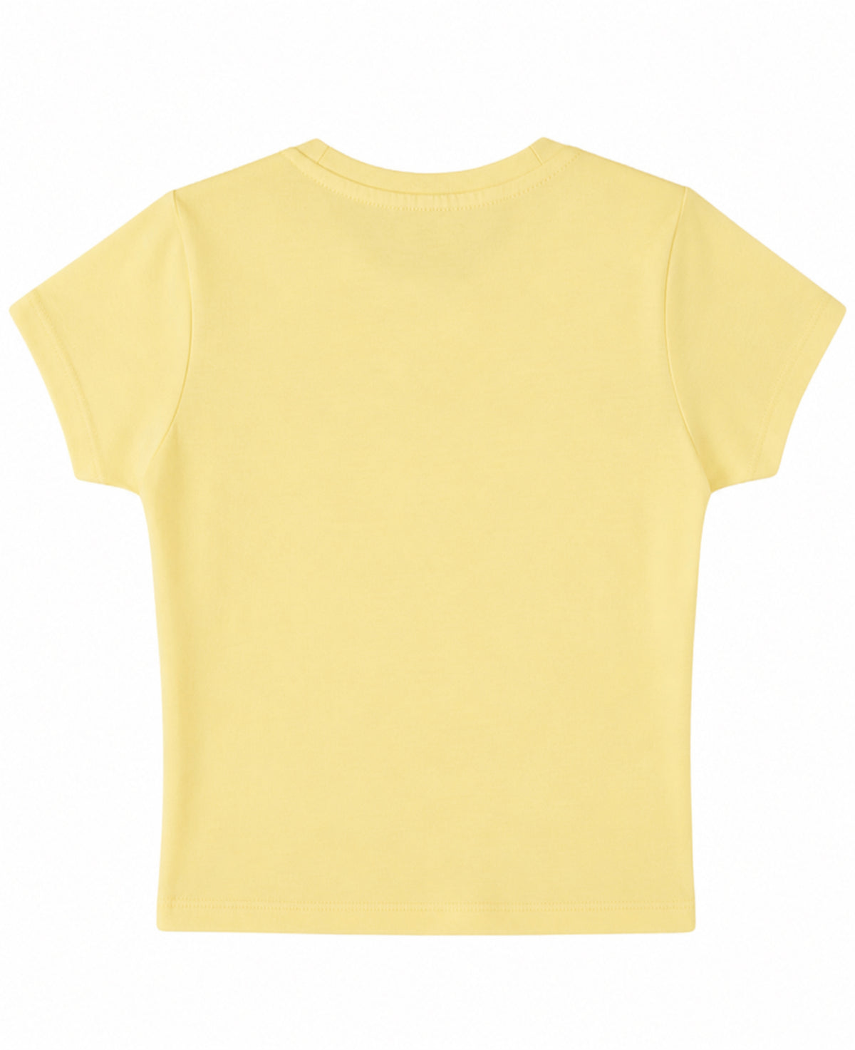Butter Yellow Baby Tee Back Design