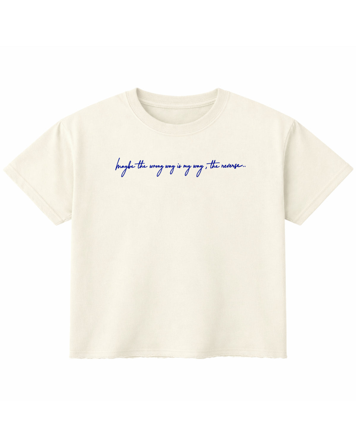 Off White Boxy Fit T-shirt Front Design