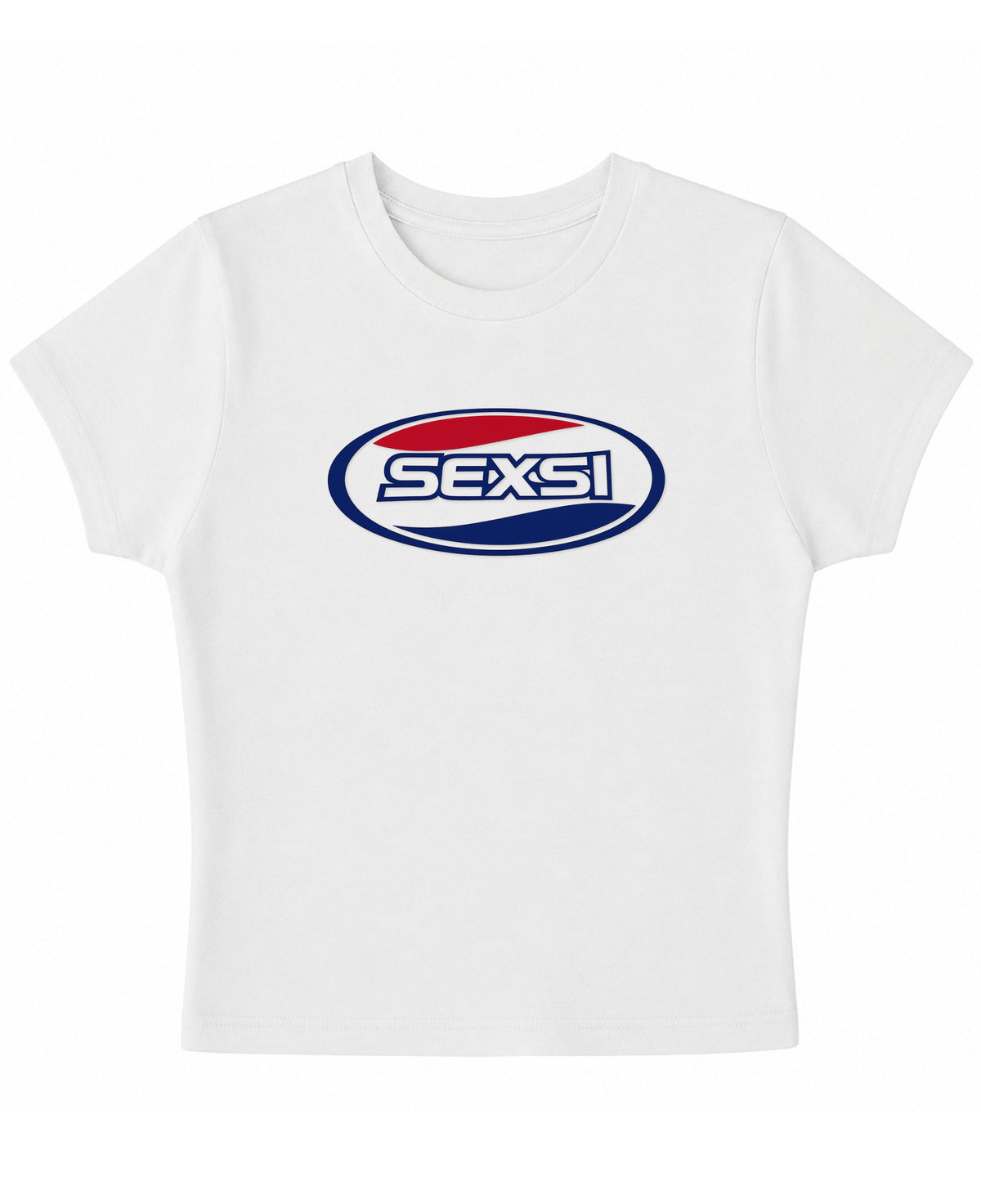 White Baby Tee Front Design