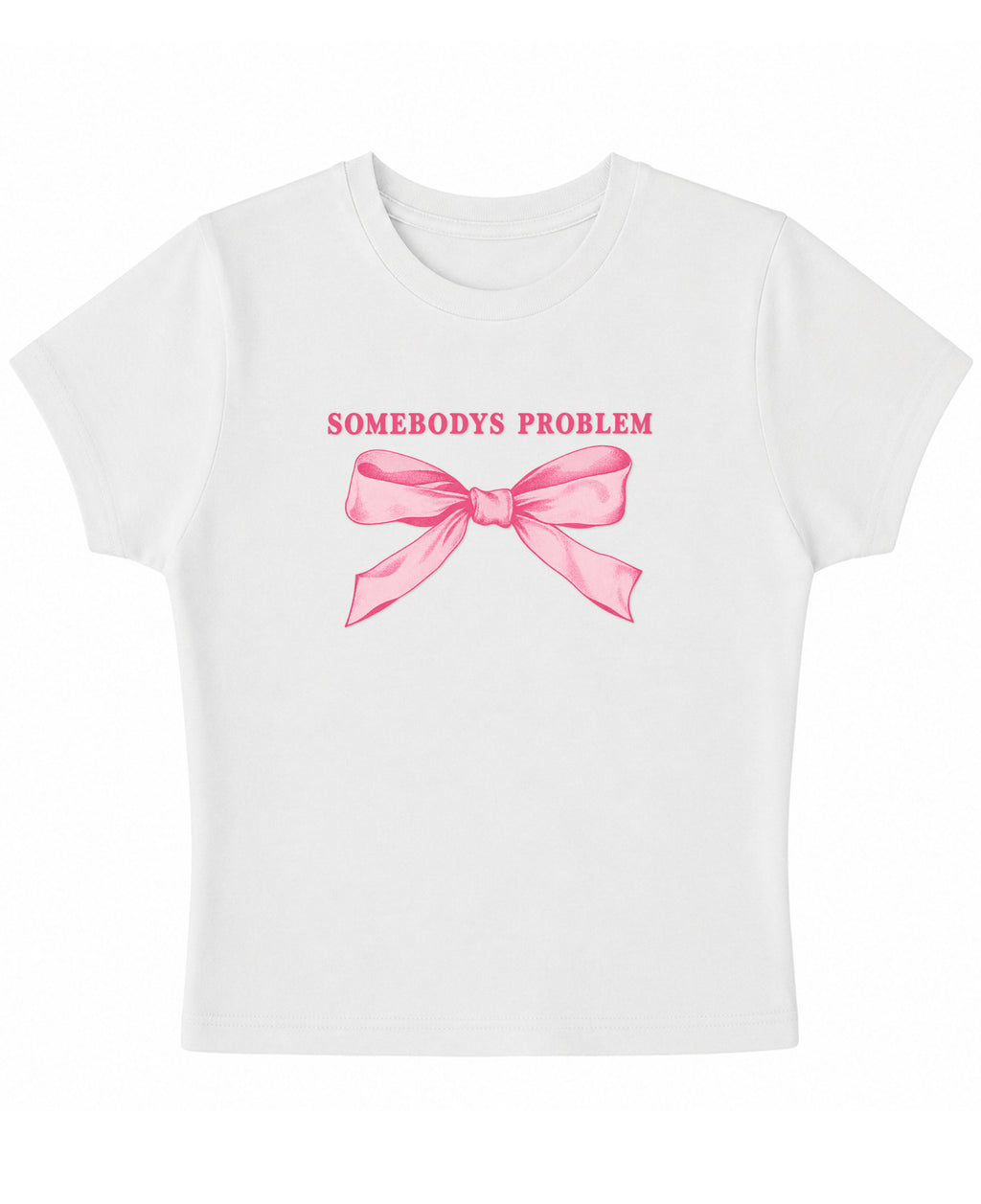 White Baby Tee Front Design