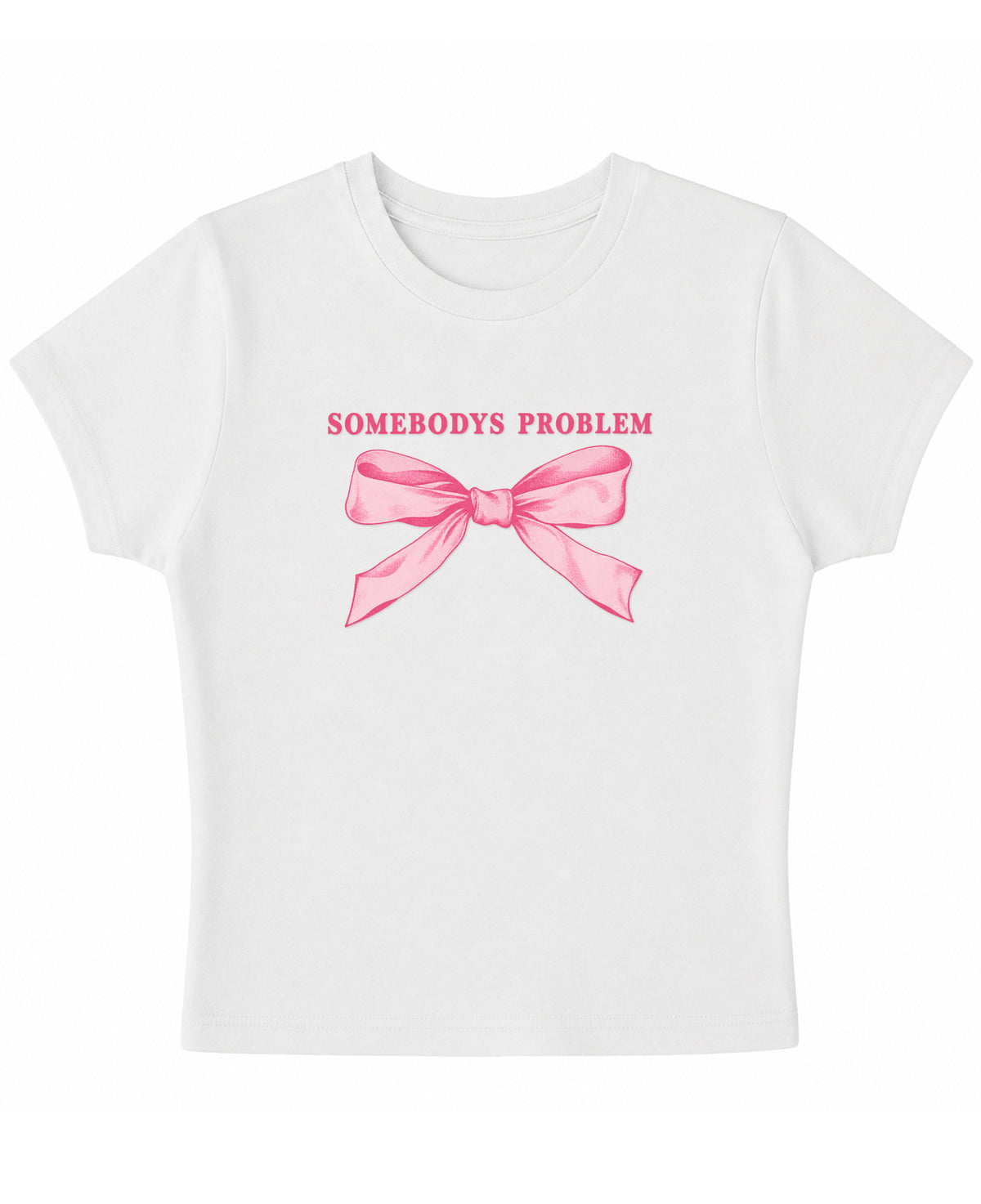 White Baby Tee Front Design