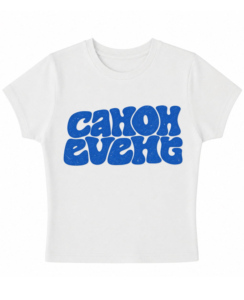White Baby Tee Front Design