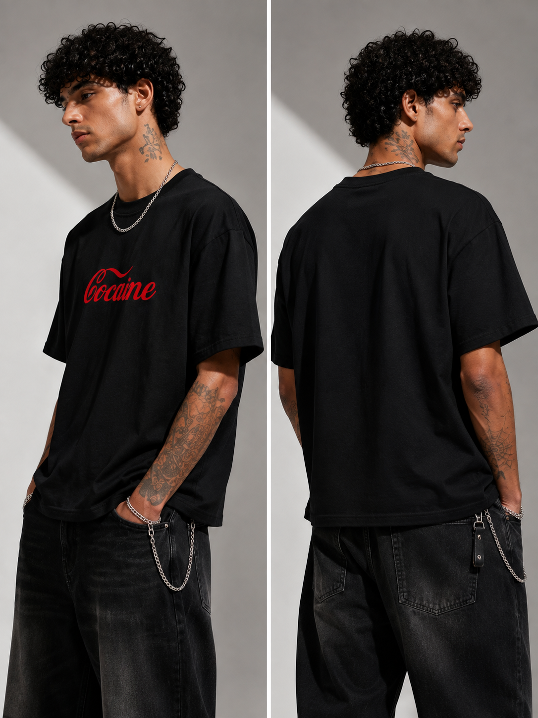 BLACK COCAINE BOXY FIT T-SHIRT