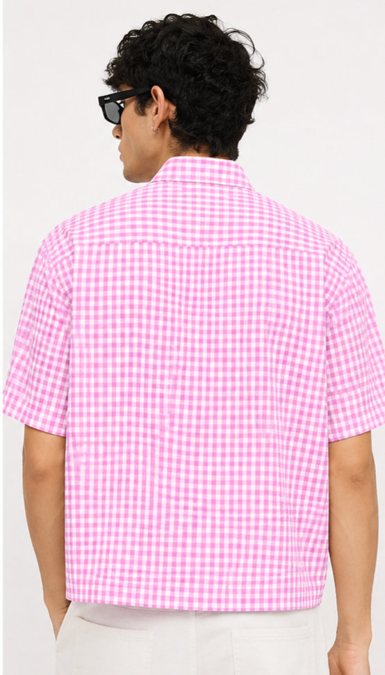 Pink Picnic Oxford Boxy Shirt
