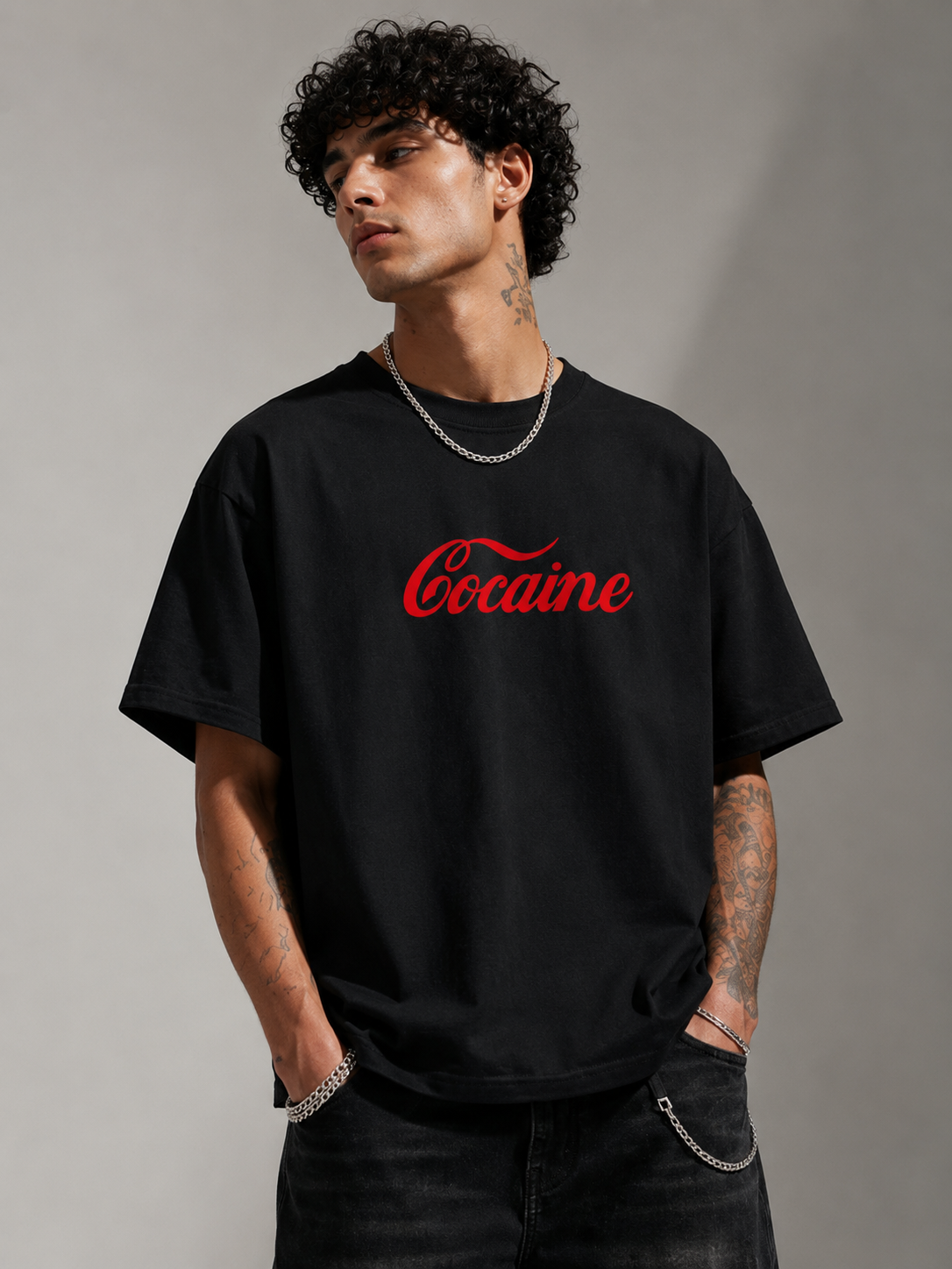 BLACK COCAINE BOXY FIT T-SHIRT