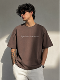 BROWN BOXY FIT T-SHIRT