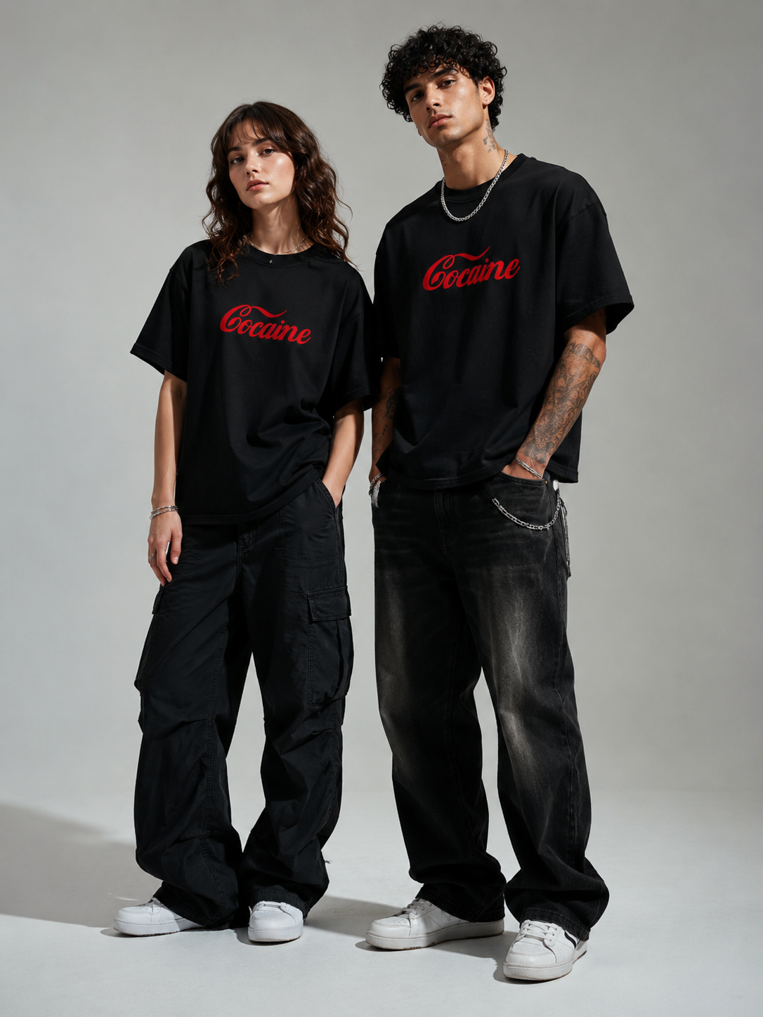BLACK COCAINE BOXY FIT T-SHIRT